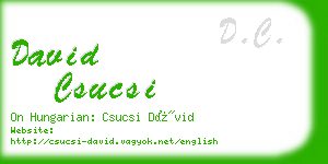 david csucsi business card